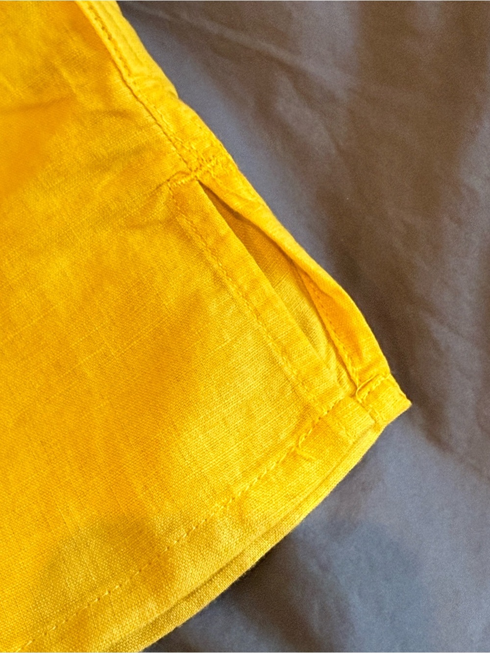 J.CREW LINEN AND COTTON PAJAMA SET - BURNISHED YELLOW - Picture 4 of 10